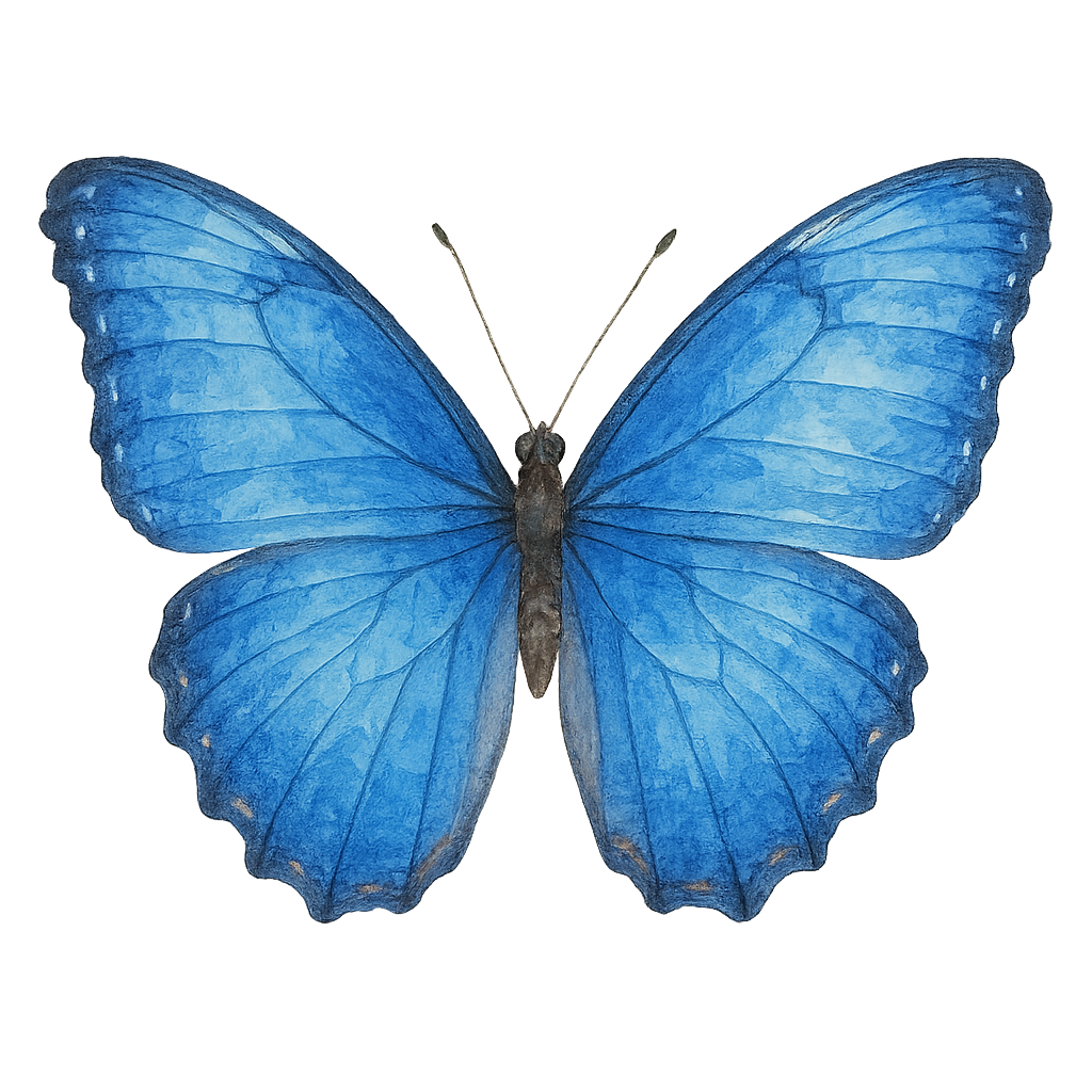 Blue morpho butterfly