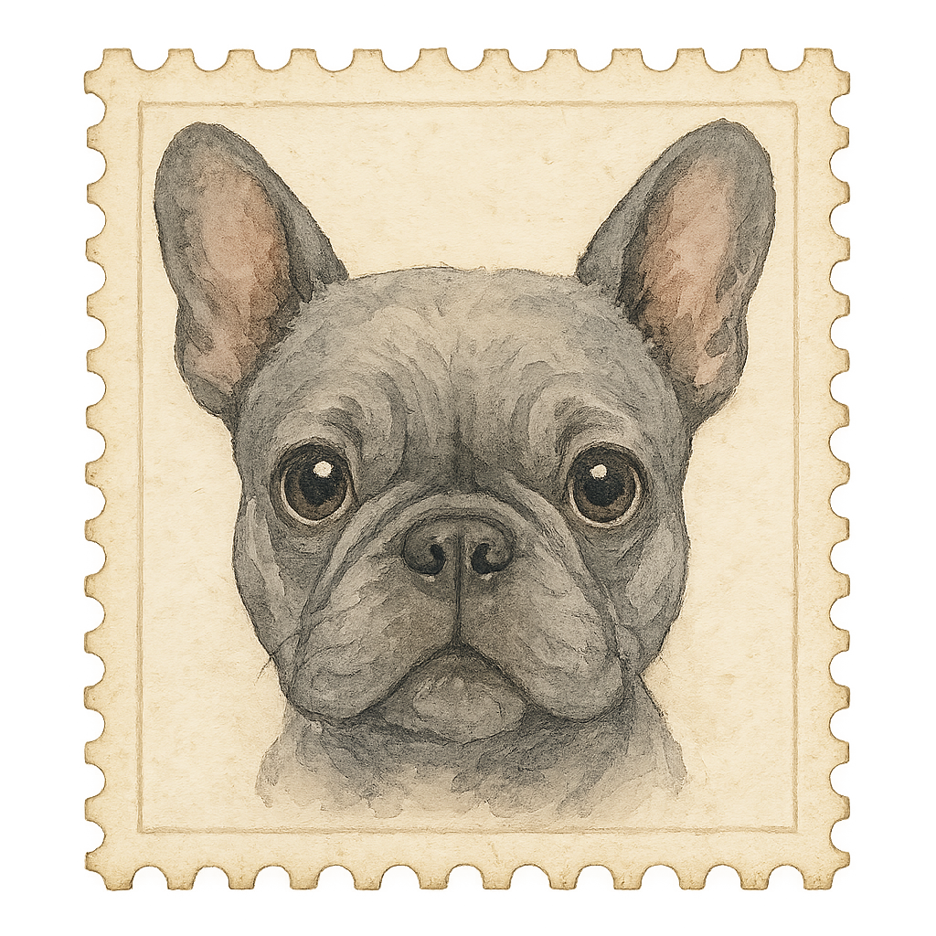 Kaiyo the Frenchie stamp