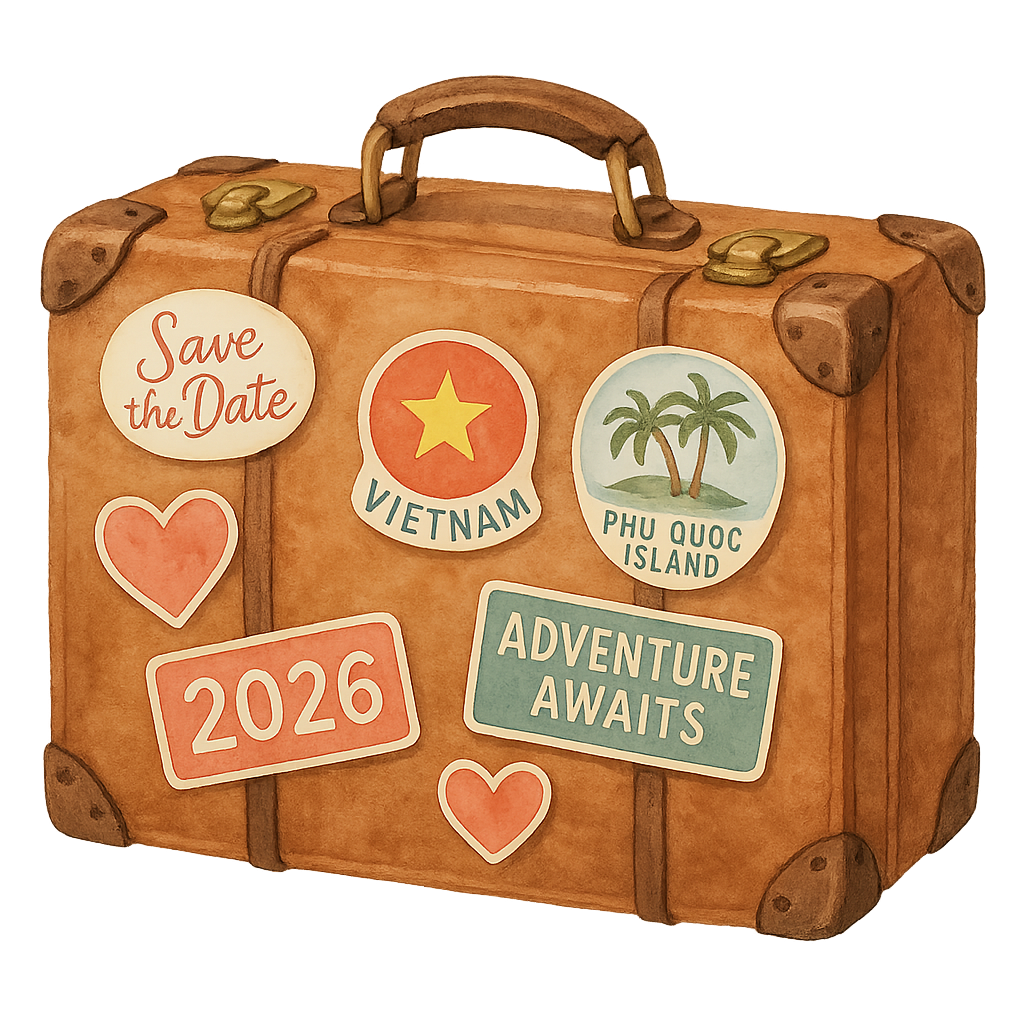 Vintage travel suitcase